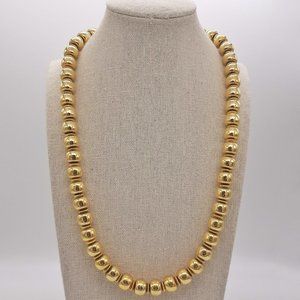 VTG Trifari Gold Tone Plastic Bead Necklace 22.75"